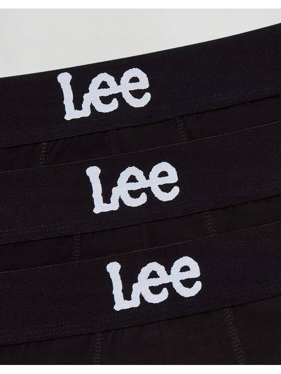 Lee Lee Bokserki Gannon 3 Pack Cotton Elastane Trunks Czarny