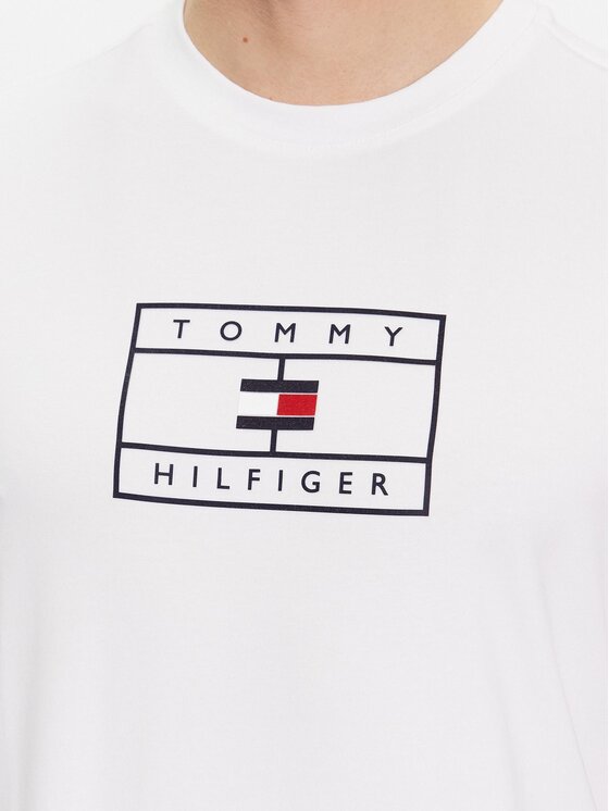 Tommy Hilfiger Tommy Hilfiger T-krekls Big Graphic MW0MW34204 Balts Regular Fit