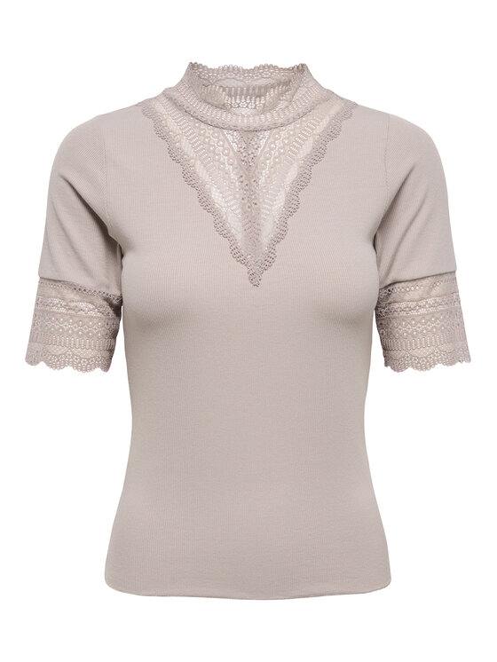 ONLY ONLY Blúz Tilde 15335353 Bézs Slim Fit