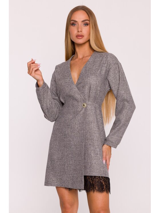 Made of Emotion Made of Emotion Sukienka wieczorowa M871 Czarny Modern Slim Fit