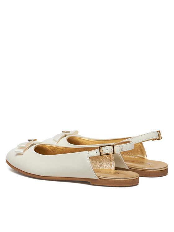 Tommy Hilfiger Tommy Hilfiger Basutės Ballerina Chanel T4A3-33929-0206 S Écru