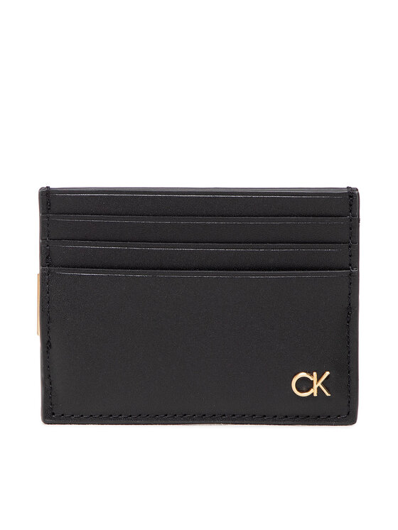 Etui pentru carduri Calvin Klein Ck Icon Cc Holder W/Clip K50K509625 Negru