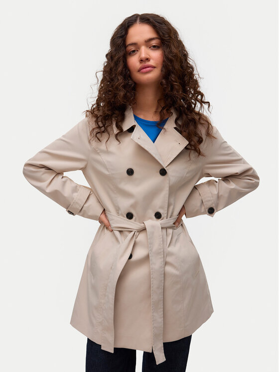 Vero Moda Vero Moda Trench Chelsea 10329343 Gri Regular Fit
