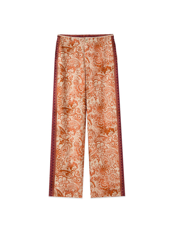 Oltre Oltre Spodnie materiałowe P056R009565N0S7 Pomarańczowy Baggy Fit