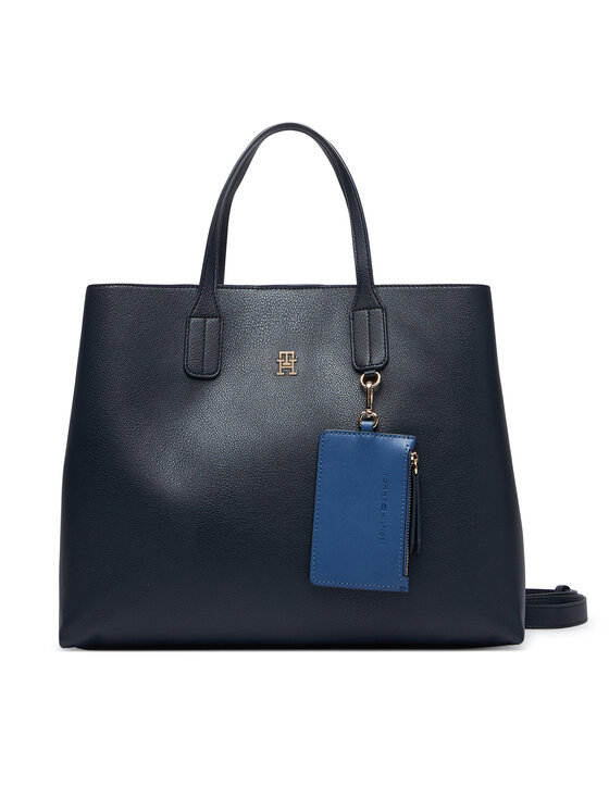 Tommy Hilfiger Tommy Hilfiger Torbica Th Icon Satchel AW0AW18723 Tamnoplava