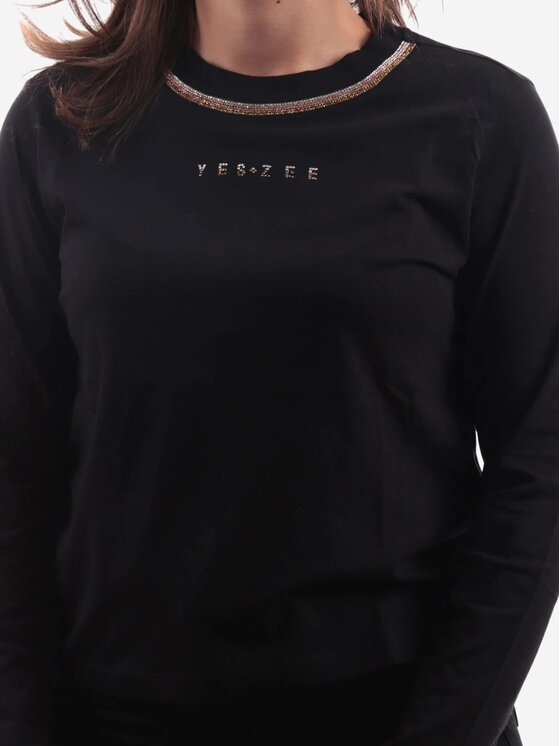 Yes Zee Yes Zee Maglione Maglia donna Nero Regular Fit