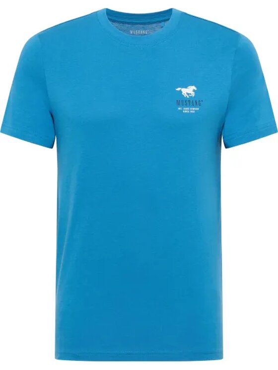 Mustang Mustang T-Shirt Style Austin Niebieski Regular Fit