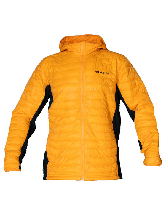 Columbia Columbia Kurtka przejściowa Columbia Powder Pass Hybrid Hooded Jacket Pomarańczowy Regular Fit