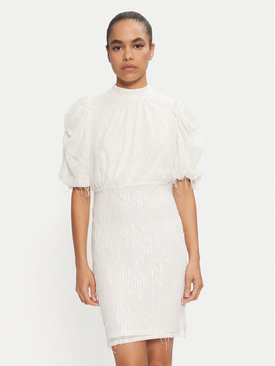 YAS YAS Koktel haljina Elza 26035567 Écru Regular Fit