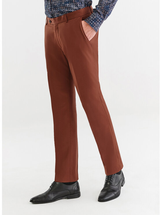 Pako Lorente Pako Lorente Spodnie garniturowe P22WF-6G-040 Brązowy Slim Fit
