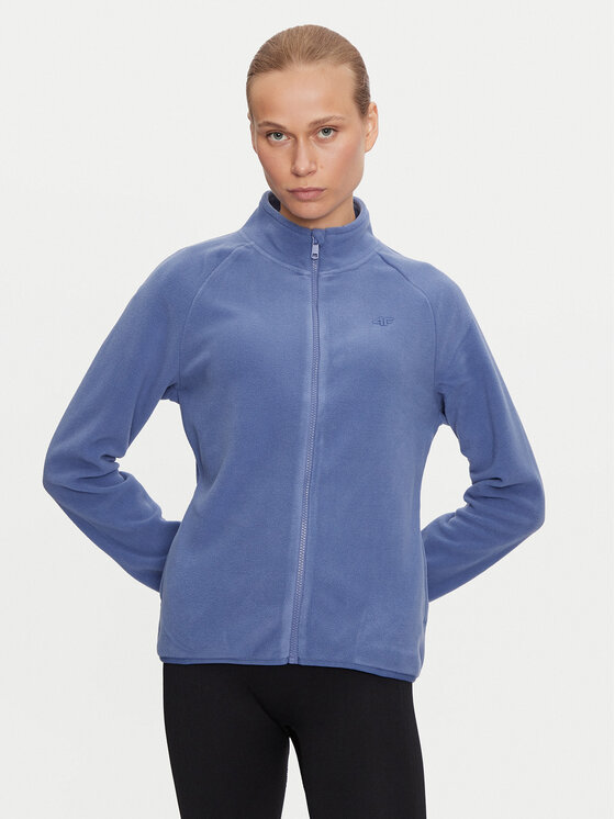 4F 4F Fleecová mikina 4FWMM00TFLEF294 Fialová Regular Fit