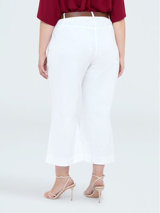 Fiorella Rubino Fiorella Rubino Spodnie materiałowe P083T005491N011 Biały Regular Fit