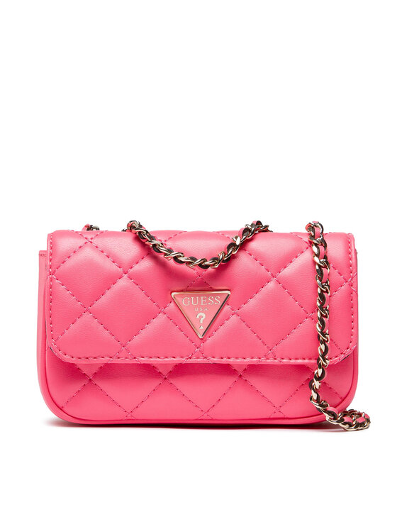 Guess Guess Ročna torba Cessily Micro Mini HWQG76 79780 Roza