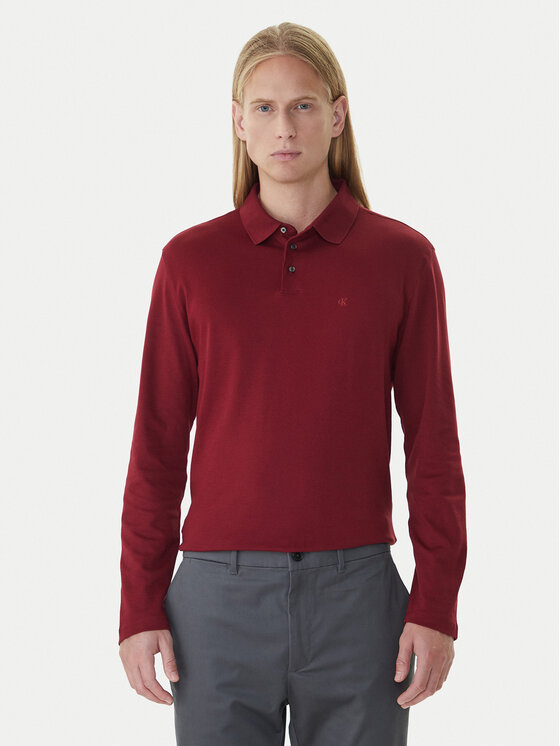 Calvin Klein Calvin Klein Polo LV040EM909 Tamnocrvena Regular Fit