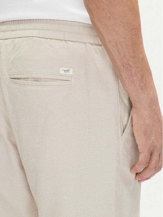 Mustang Mustang Stoffhose Milano 1016330 Weiß Tapered Fit