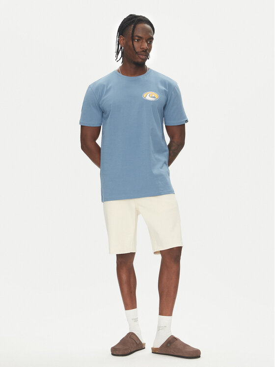 Quiksilver Quiksilver Tričko Ev Flower Chaos Ss EQYZT08050 Modrá Regular Fit