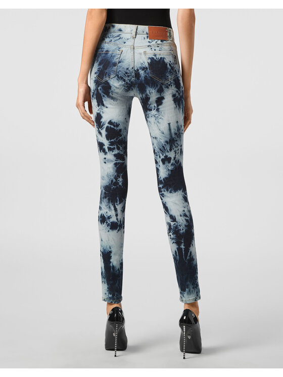 PHILIPP PLEIN PHILIPP PLEIN Jegginsy 7485 Niebieski jasny
