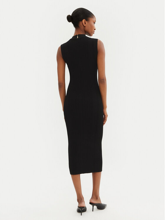 MICHAEL Michael Kors MICHAEL Michael Kors Pletena obleka MR582UN33D Črna Slim Fit