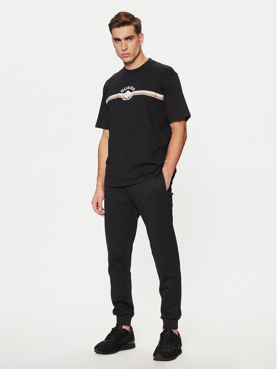 Guess Guess Tričko Z5RI02 I3Z14 Čierna Regular Fit
