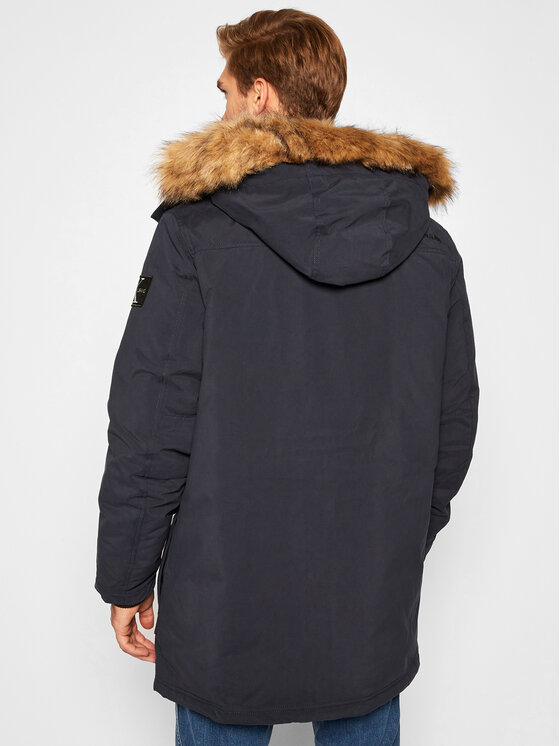 Calvin Klein Jeans Parka J30J316661 Blu scuro Regular Fit Modivo