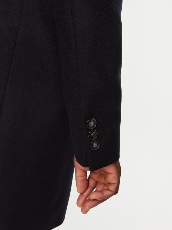 BOSS Boss Gyapjú kabát H-Hyde 50525739 Sötétkék Slim Fit