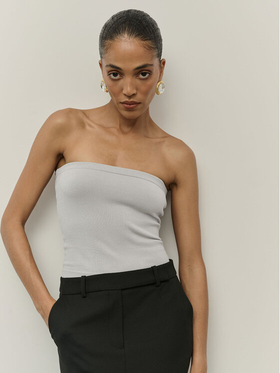 La Mania La Mania Top NICOLA Szary Classic Fit