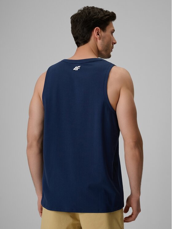 4F 4F Tank top 4FRSS26TSLEM331-31S Granatowy Regular Fit