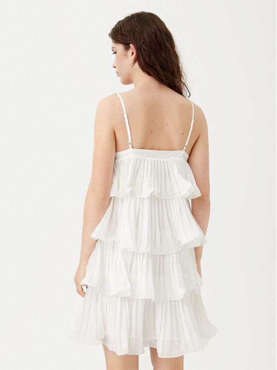 YAS YAS Sukienka koktajlowa Lucia 26036503 Biały Regular Fit