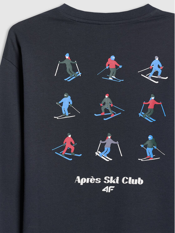 4F 4F Longsleeve APRES SKI Granatowy Oversize
