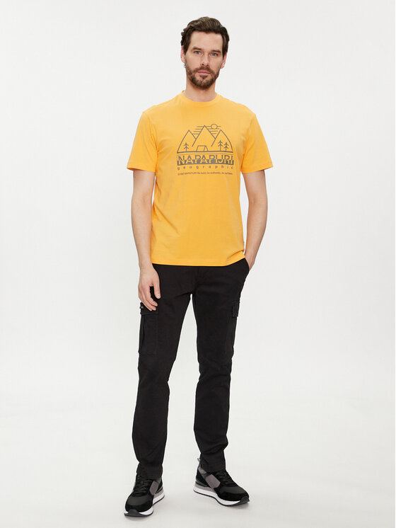 Napapijri Napapijri Тишърт S-Faber NP0A4HQE Жълт Regular Fit
