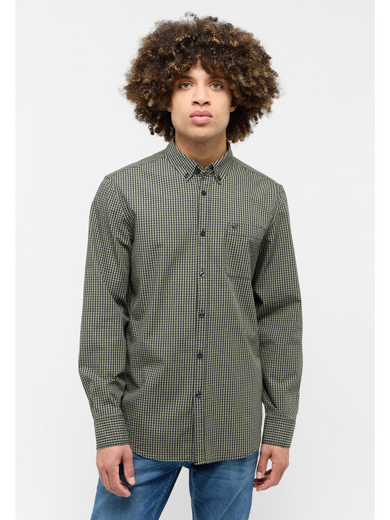 Mustang Mustang Koszula Chester Gingham Czarny Regular Fit
