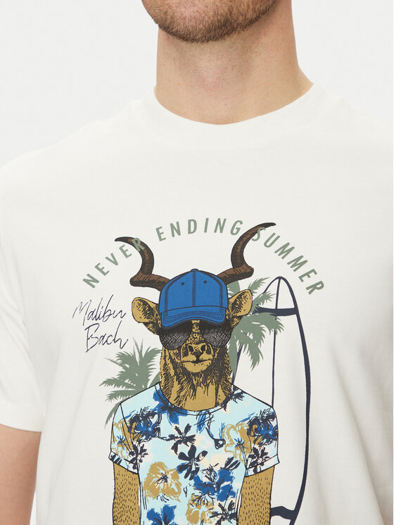 Blend Blend T-Shirt 20718280 Biały Regular Fit