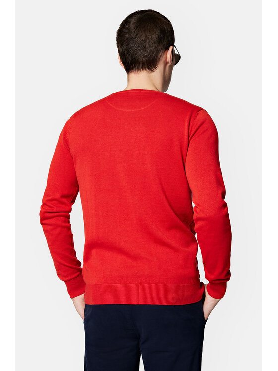 Lancerto Lancerto Sweter Tony SW073223000079 Czerwony Regular Fit