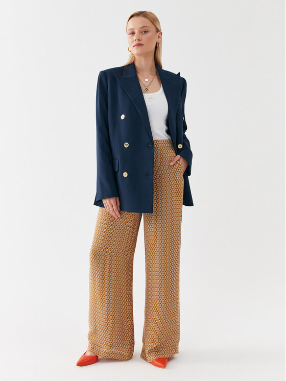 MICHAEL Michael Kors MICHAEL Michael Kors Auduma bikses MF330K0AR4 Dzeltens Relaxed Fit