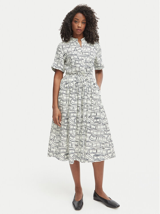 Tommy Hilfiger Tommy Hilfiger Рокля тип риза WW0WW49633 Светлобежов Regular Fit
