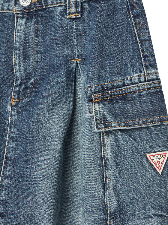Guess Guess Jeans suknja J5RD07 D45E0 Plava Regular Fit