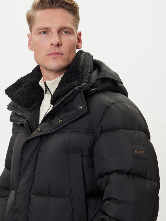 BOSS BOSS Zimní bunda Omont 50543617 Černá Oversize