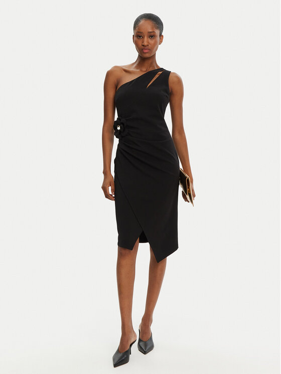 Rinascimento Rinascimento Sukienka koktajlowa CFC0122878003 Czarny Regular Fit