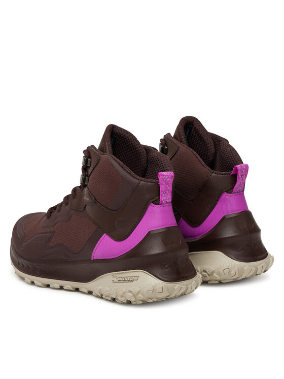 ECCO ECCO Sneakersy W Tex Mid Wp 82432361411 Hnedá