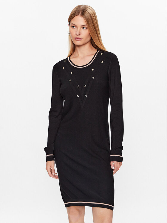 Liu Jo Sport Liu Jo Sport Φόρεμα υφασμάτινο TF3128 MS49I Μαύρο Regular Fit