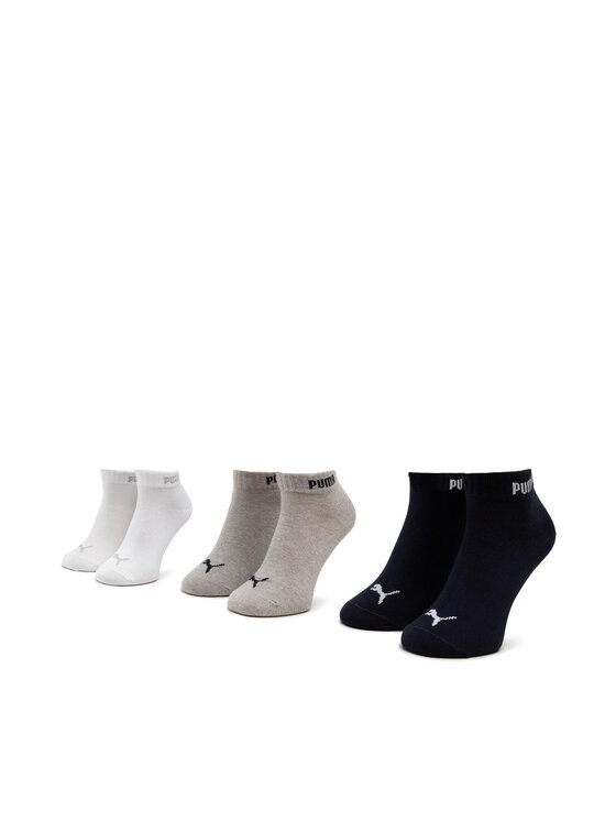 Set de 3 perechi de șosete joase unisex Puma 907935 r. 39/42 Negru