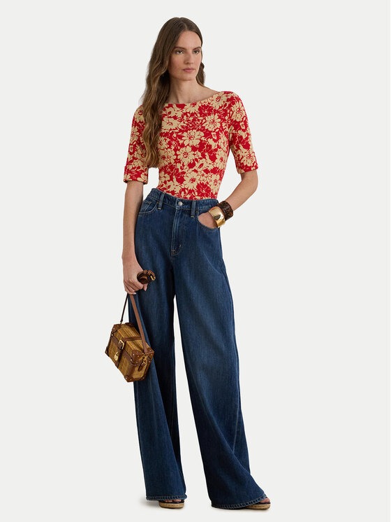 LAUREN RALPH LAUREN LAUREN RALPH LAUREN Bluzka 200P09078001 Czerwony Slim Fit