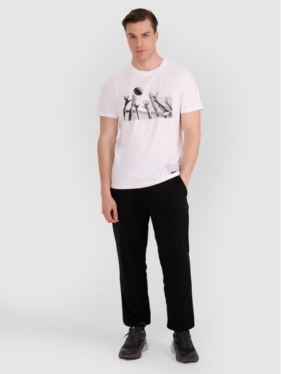 4F 4F Φανελάκι κολύμβησης 4FRAW25TTSHM3319-10S Λευκό Regular Fit