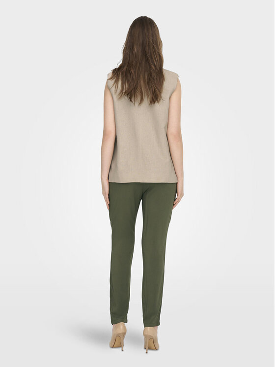 ONLY ONLY Kamizelka Caro 15278794 Beżowy Loose Fit