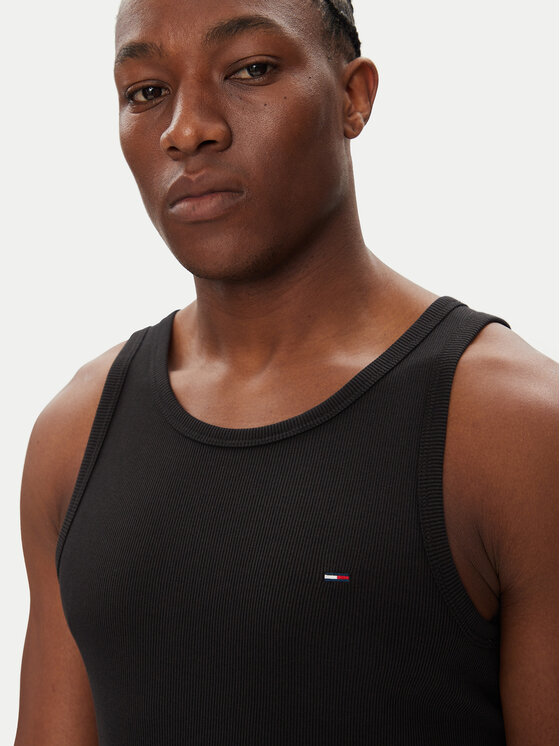 Tommy Jeans Tommy Jeans Tank top Classic Flag DM0DM21927 Negru Slim Fit