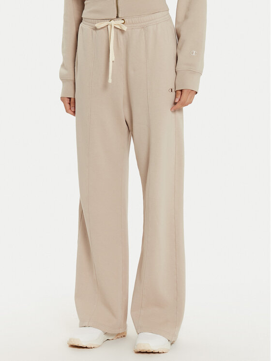 Champion Pantaloni da tuta 117638 Beige Wide Leg, taglia : XL