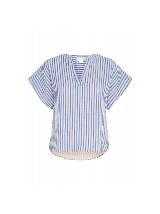 ICHI ICHI Πουκάμισο Camicia iafoxa striped Γαλάζιο Regular Fit
