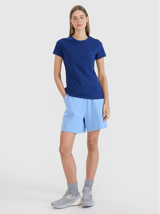4F 4F T-Shirt NOS Granatowy Slim Fit