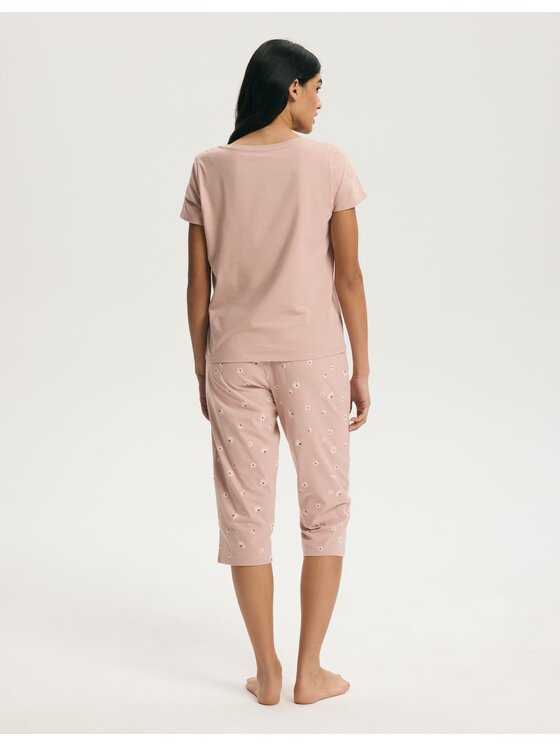 Esotiq Esotiq Piżama 45216 Różowy Regular Fit