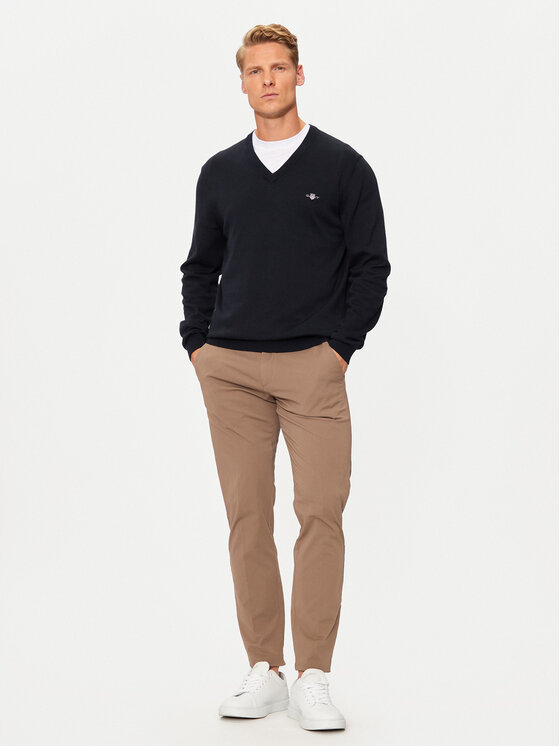 Gant Gant Sveter Classic 8030562 Tmavomodrá Regular Fit